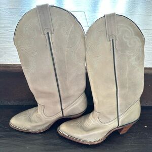 Boulet Cowboy Boots Ladies Gray Size  5.5